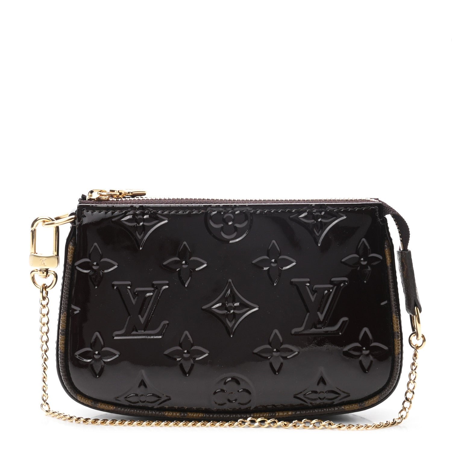 Louis Vuitton Vernis Monogram Mini Pochette Accessories Amarante 1 of 5