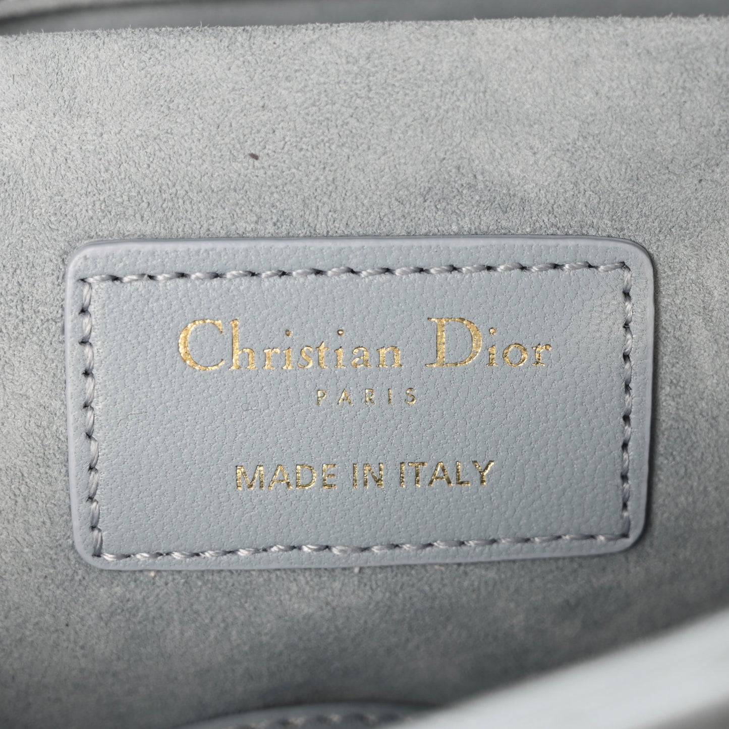 Lambskin Cannage Medium Lady D-Joy Light Blue