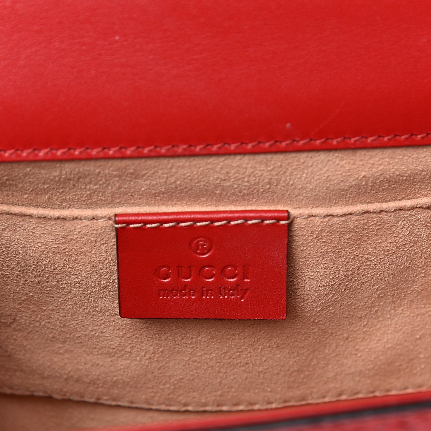 Guccissima Small Padlock Shoulder Bag Hibiscus Red