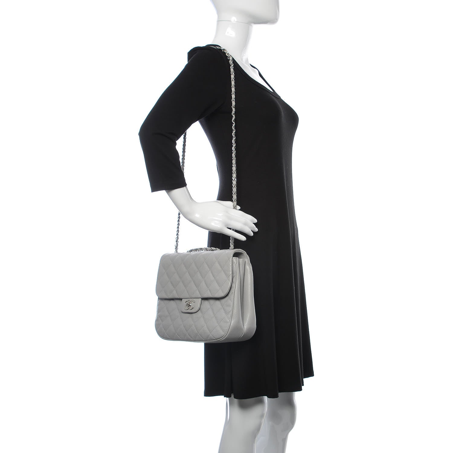 Chanel Caviar Quilted Large Urban Companion Flap Grey 2 of 10