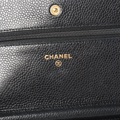 Chanel Caviar Quilted Wallet On Chain WOC Black 5 of 12