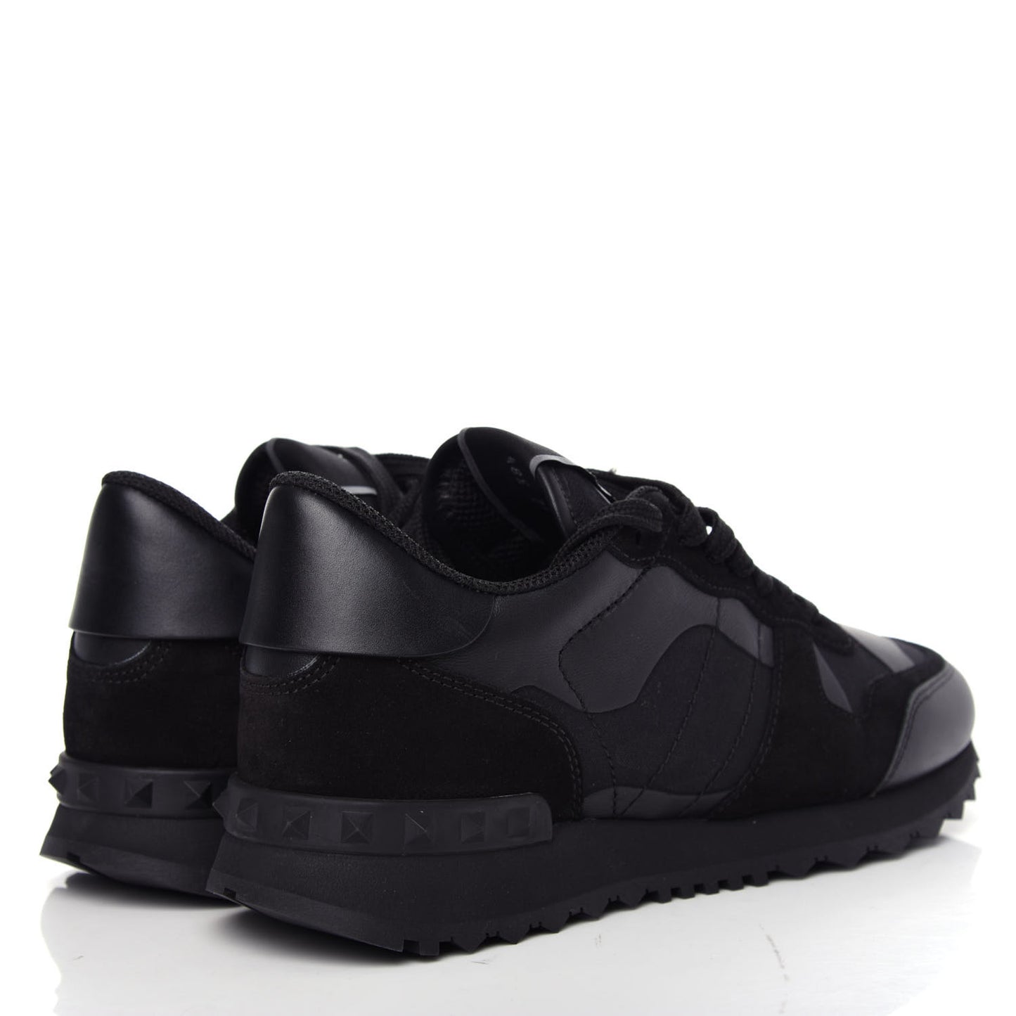 Nappa Suede Camouflage Womens Rockrunner Sneakers 38.5 Black
