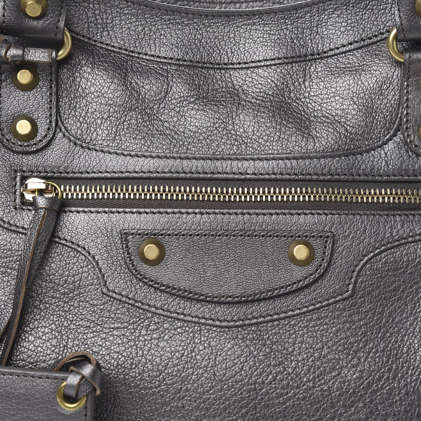 Pearlescent Goatskin Classic Gold Hardware City Bronze