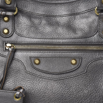 Balenciaga Pearlescent Goatskin Classic Gold Hardware City Bronze 9 of 9