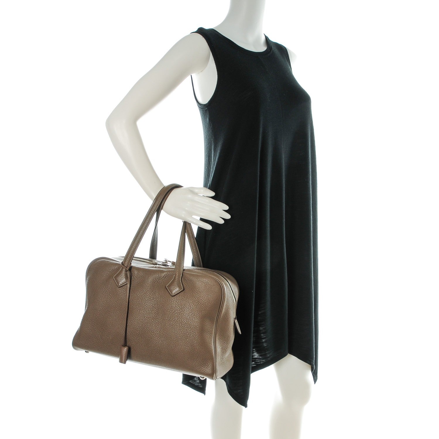 Hermes Taurillon Clemence Victoria II 35 Etoupe 2 of 12