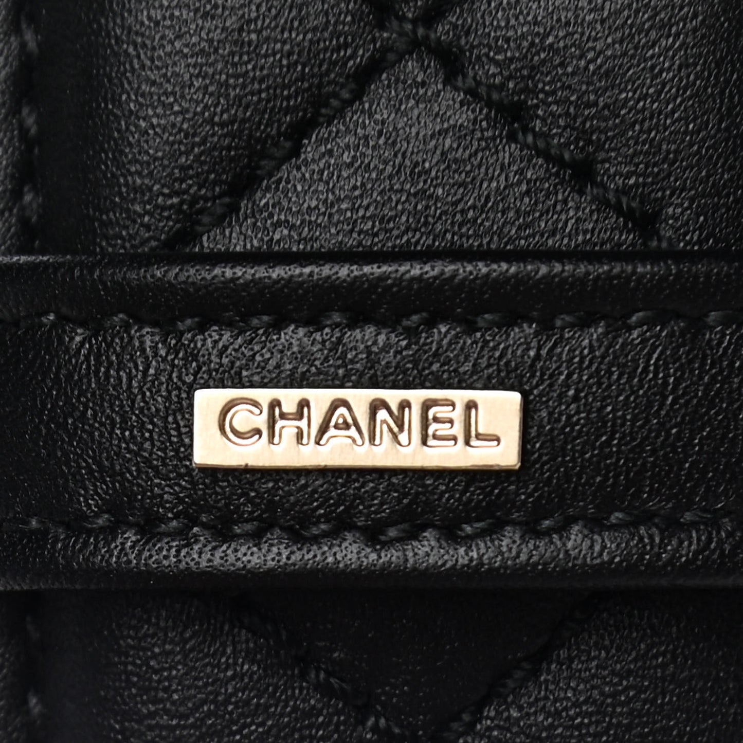 Lambskin Quilted CC Chain Belt 85 34 Black