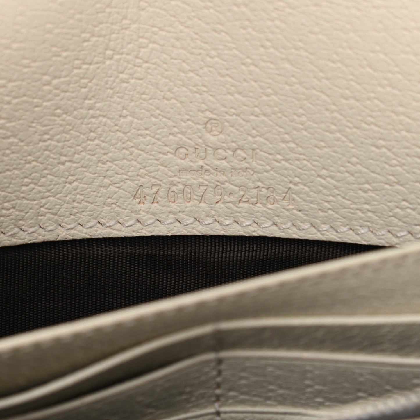 GG Supreme Monogram Web Queen Margaret Chain Wallet White