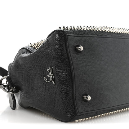 Christian Louboutin Grained Calfskin Studded Panettone Bowling Bag Black 9 of 10