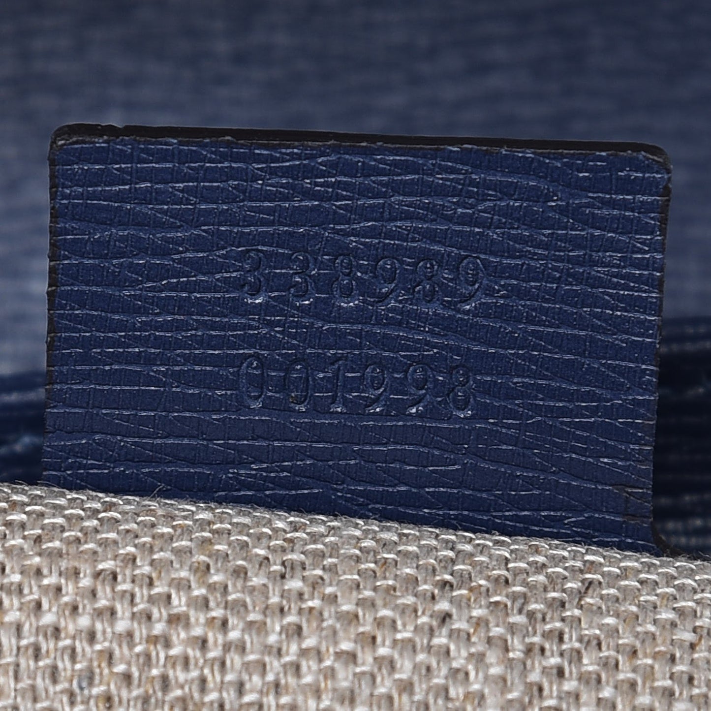 Calfskin Bamboo Bullet Top Handle Bag Uniform Blue