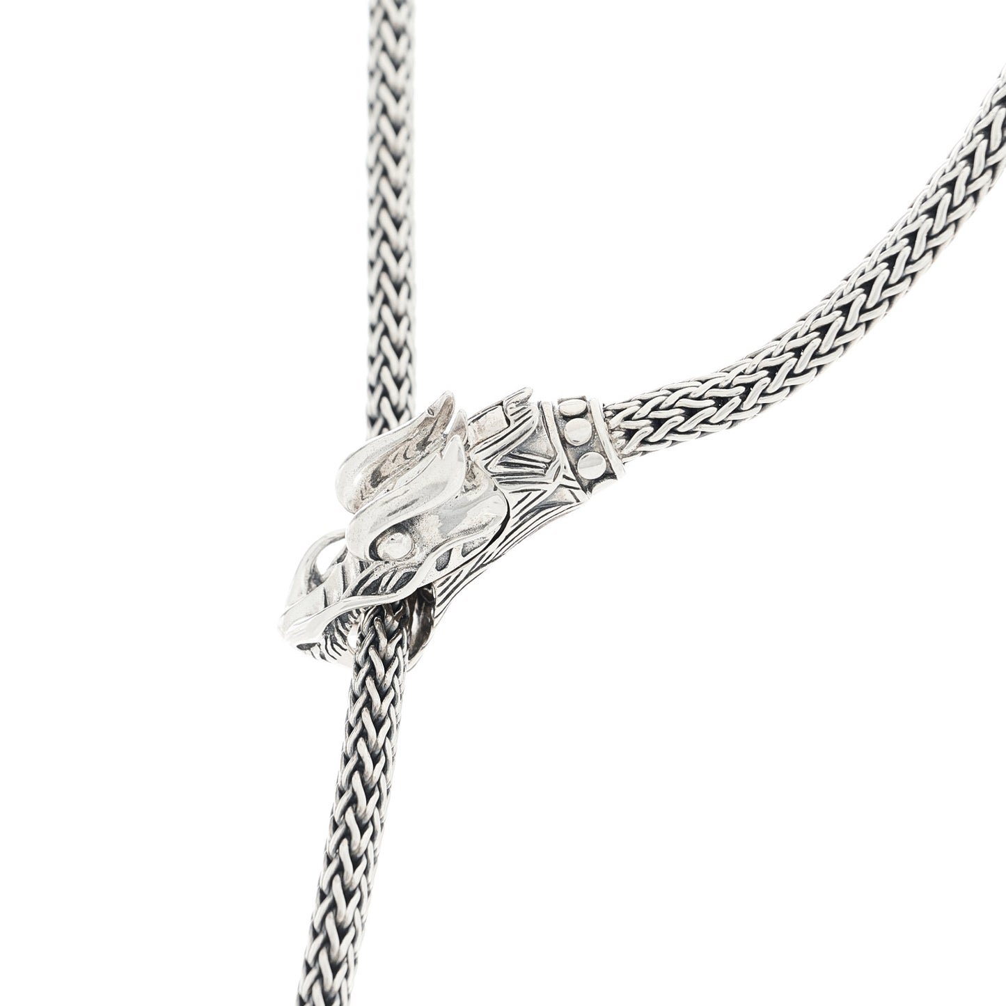 Sterling Silver 18K Yellow Gold Legends Naga Dragon Lariat Necklace