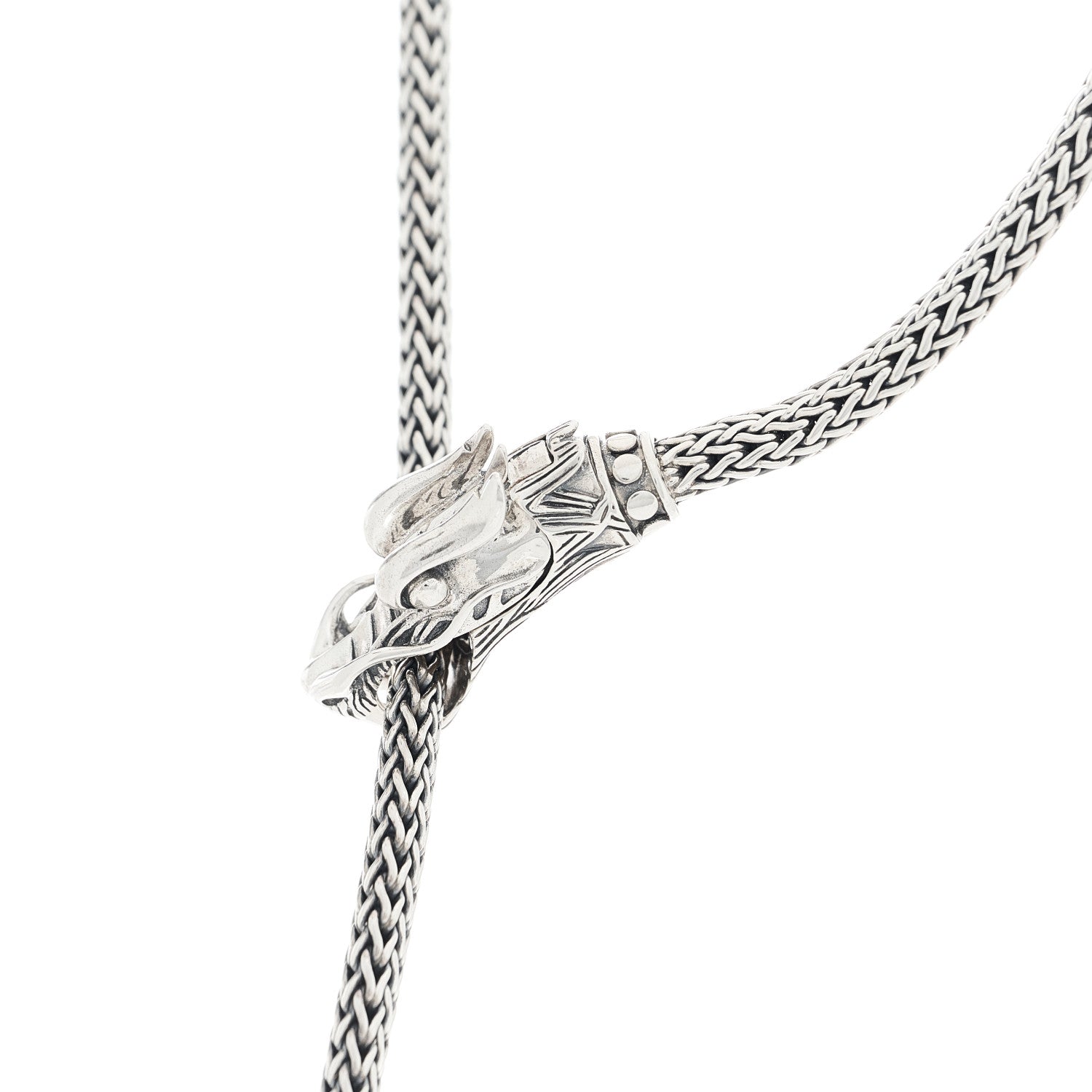 John Hardy Sterling Silver 18K Yellow Gold Legends Naga Dragon Lariat Necklace 4 of 4