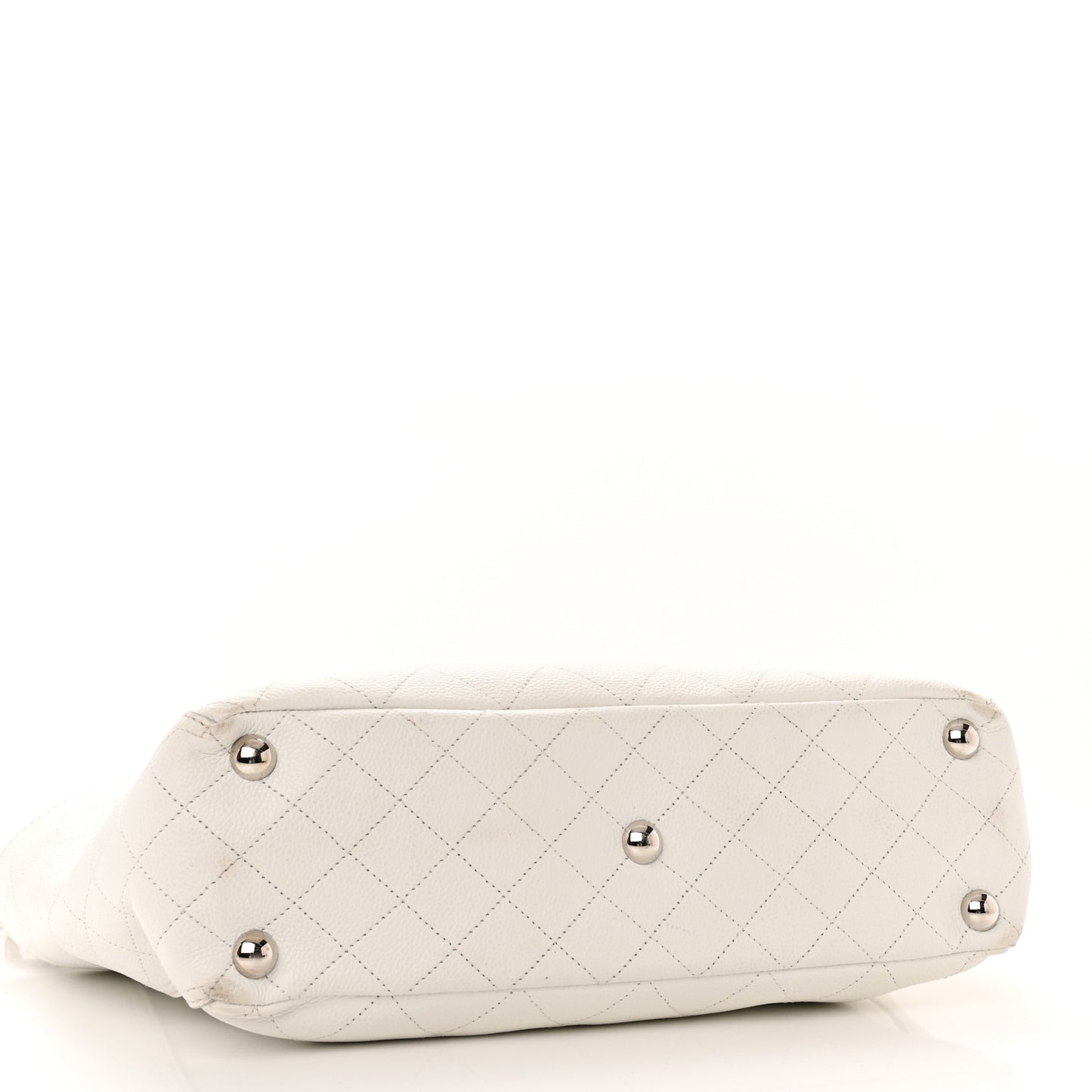 Caviar Stitched Medium CC Pocket Hobo White