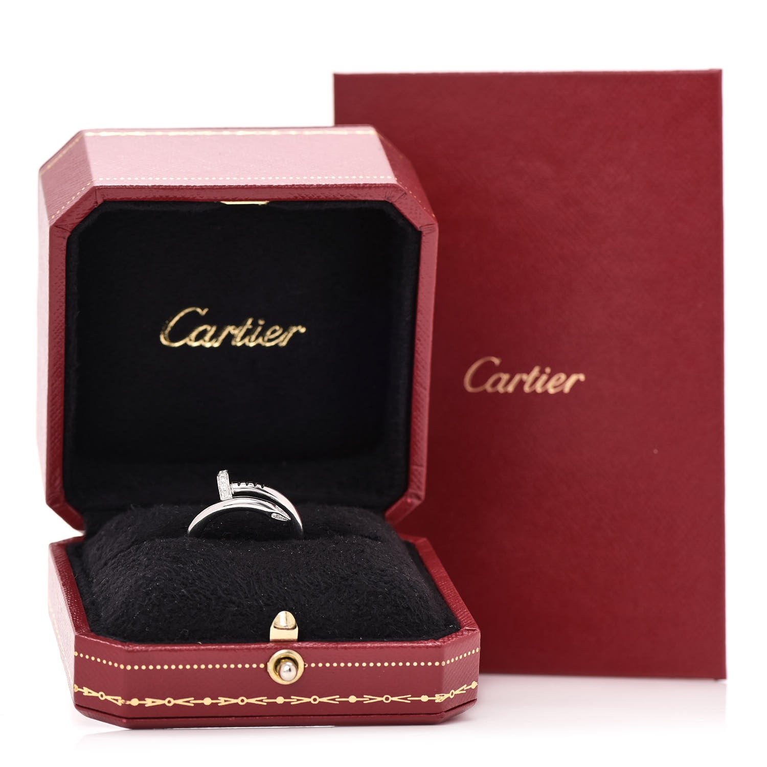 Cartier 18K White Gold Diamond Juste Un Clou Ring 53 6.25 5 of 5