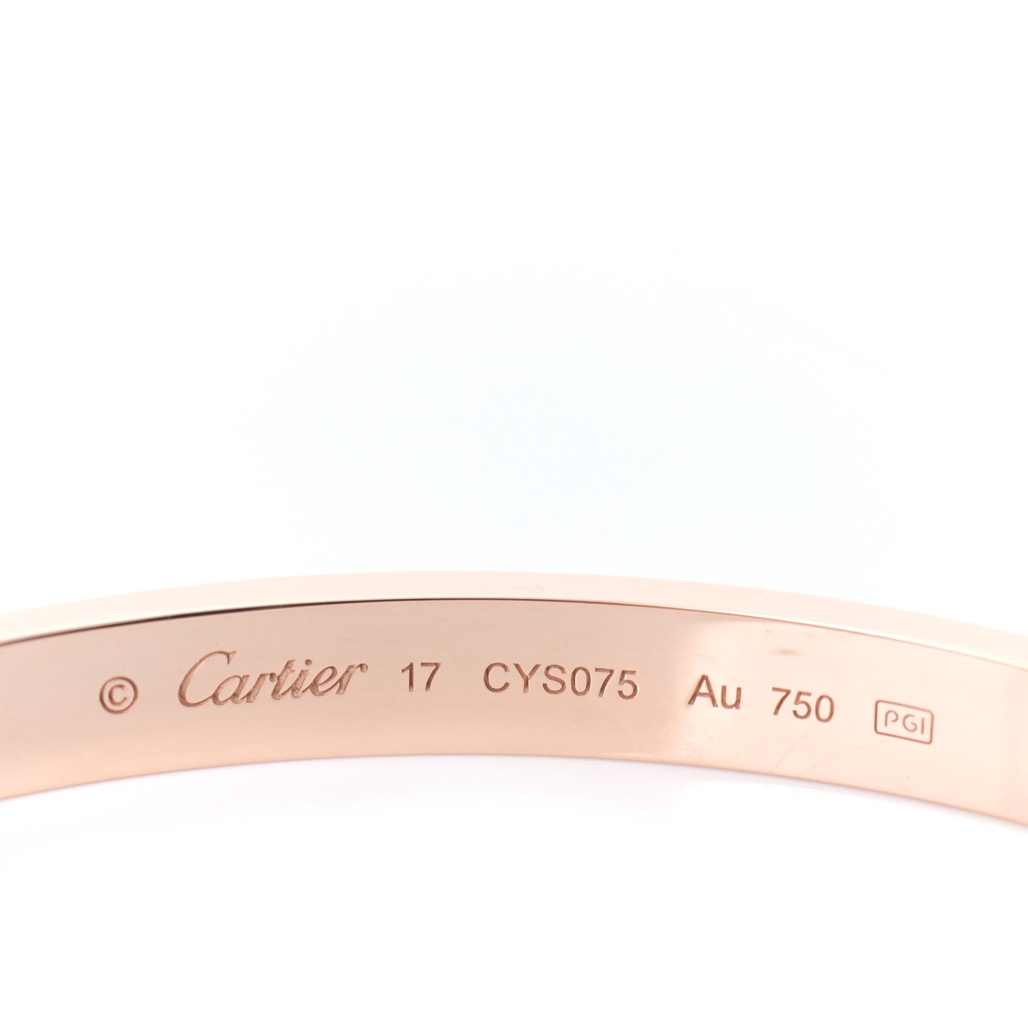 18K Pink Gold LOVE Bracelet 17