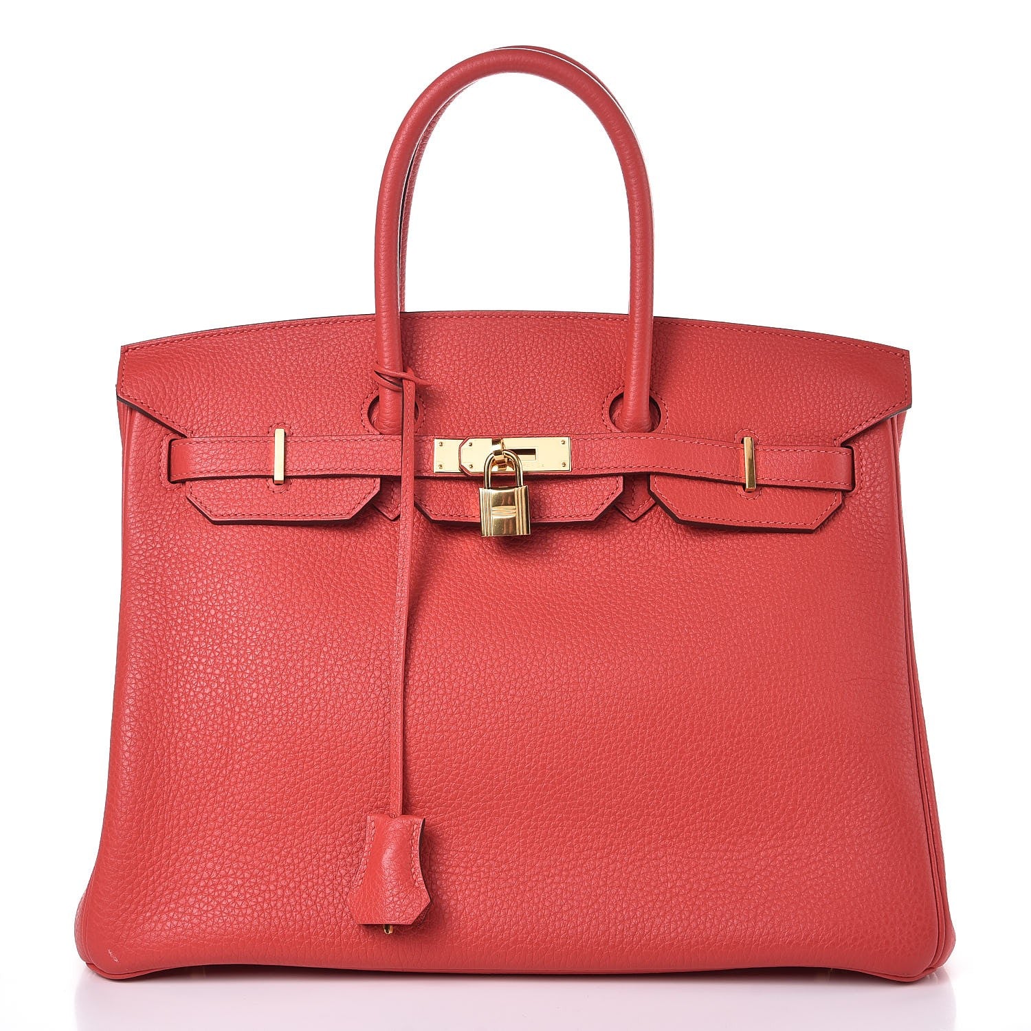 Hermes Taurillon Clemence Birkin 35 Rouge Pivoine 1 of 37