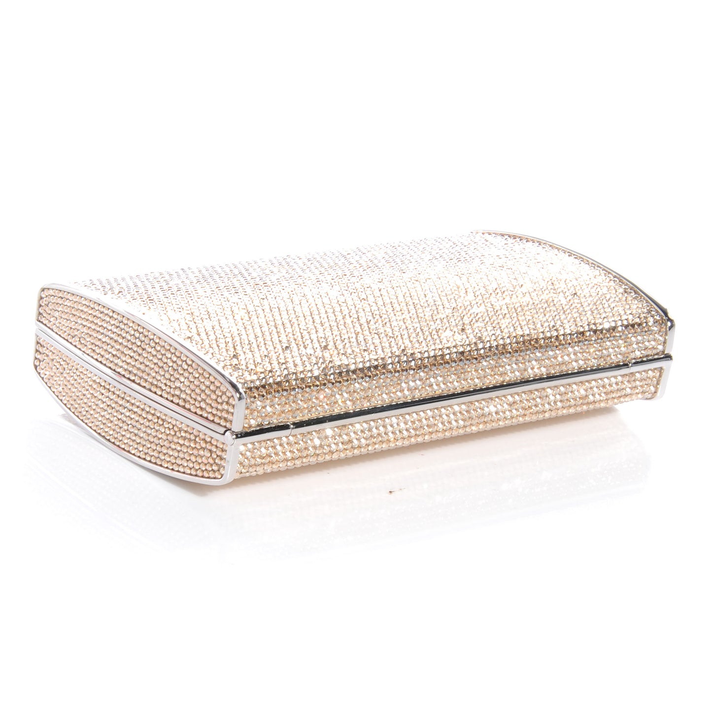 Swarovski Crystal Minaudiere Clutch Gold