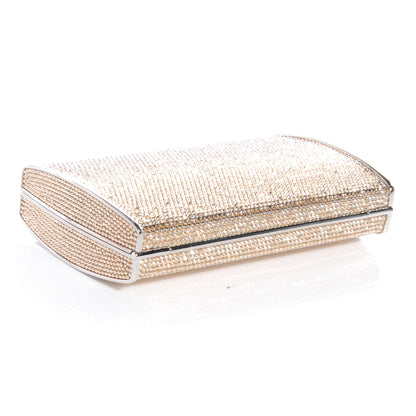 Judith Leiber Swarovski Crystal Minaudiere Clutch Gold 4 of 7