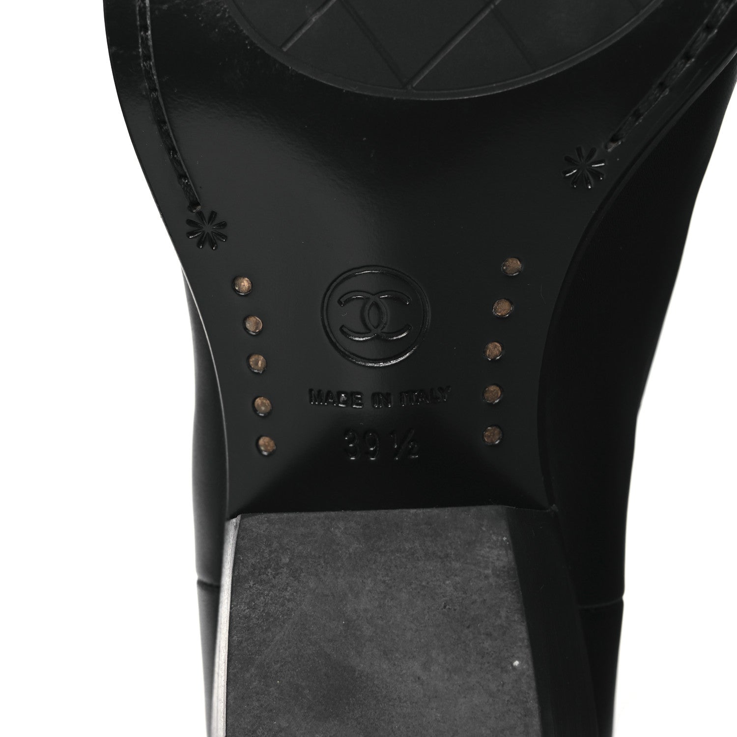 Chanel Calfskin CC High Boots 39.5 Black 8 of 13