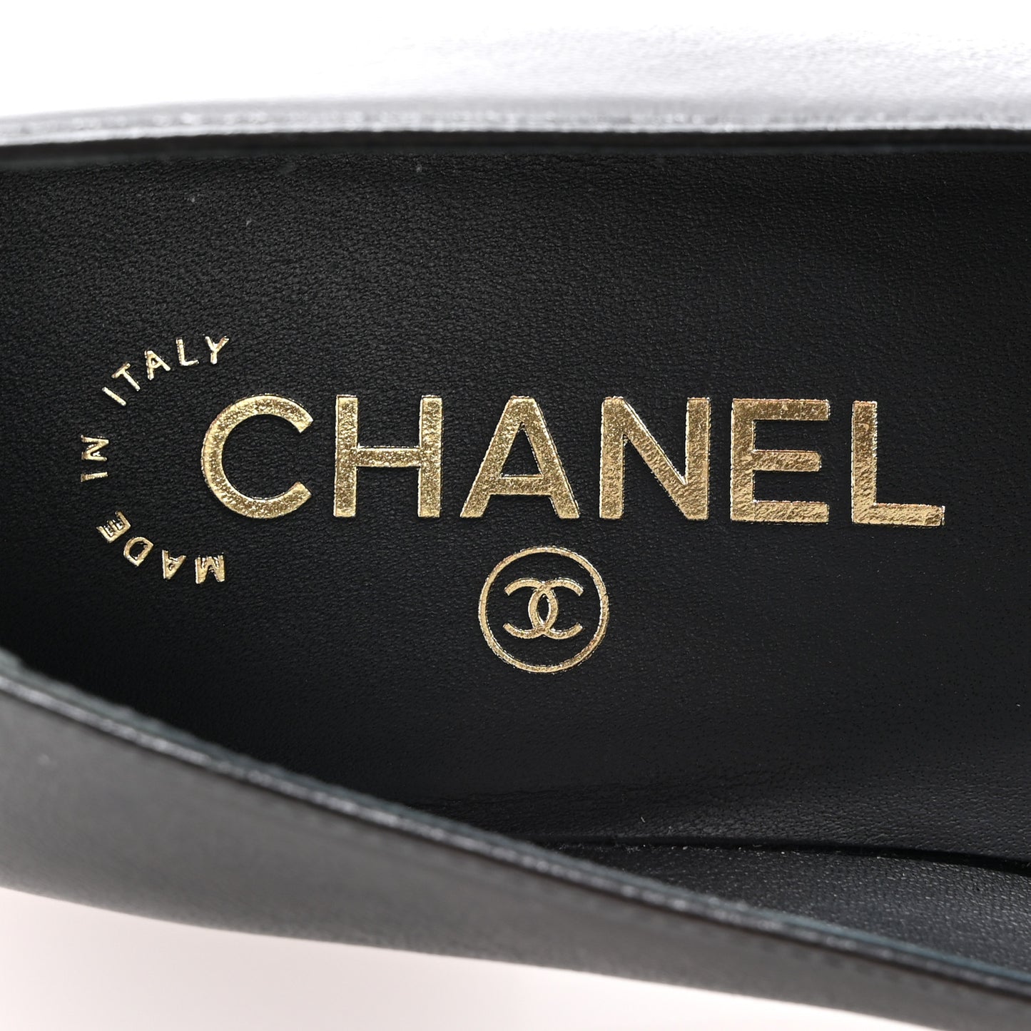 Shiny Lambskin Grosgrain Pearl Mary Jane Flats 39 Black