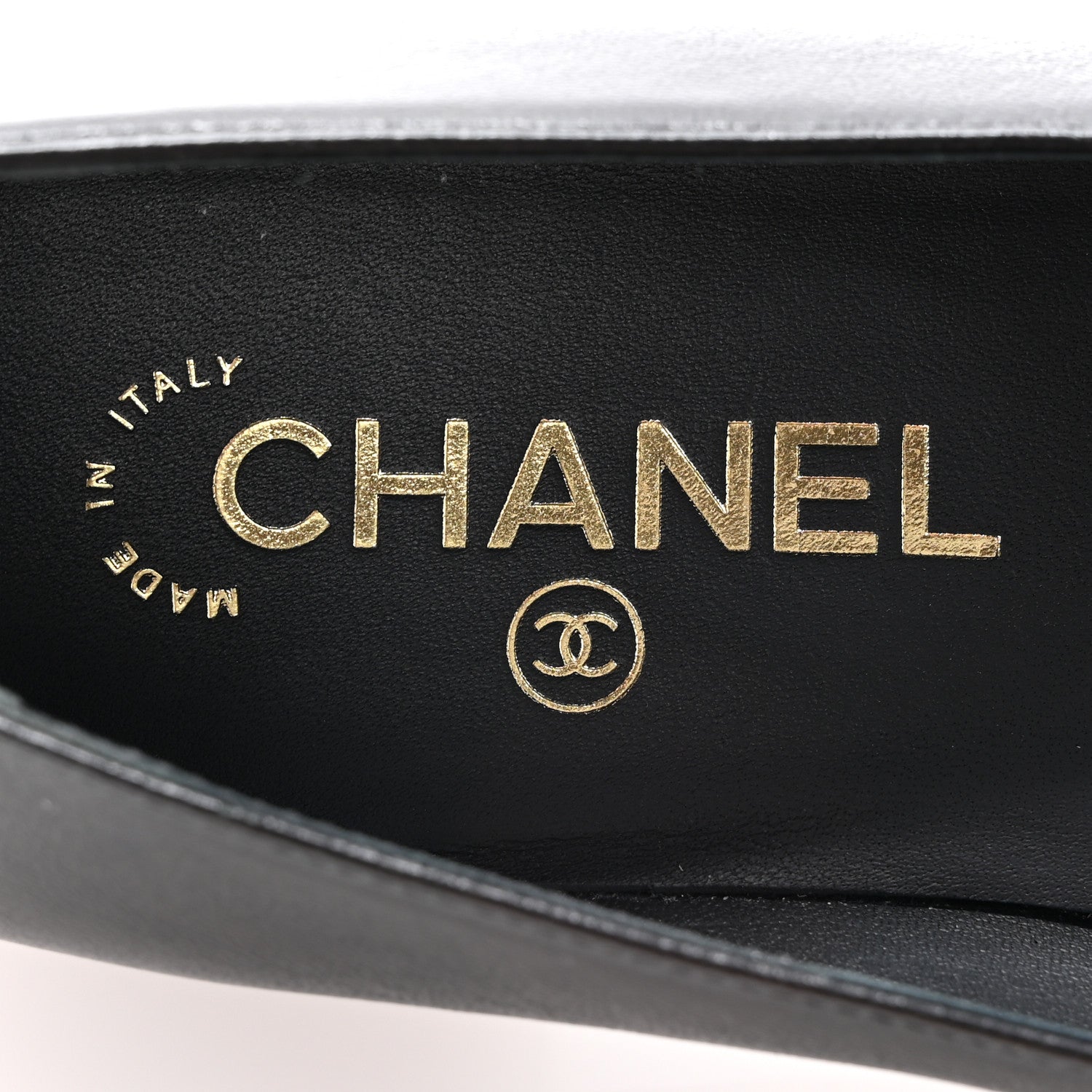 Chanel Shiny Lambskin Grosgrain Pearl Mary Jane Flats 39 Black 8 of 12