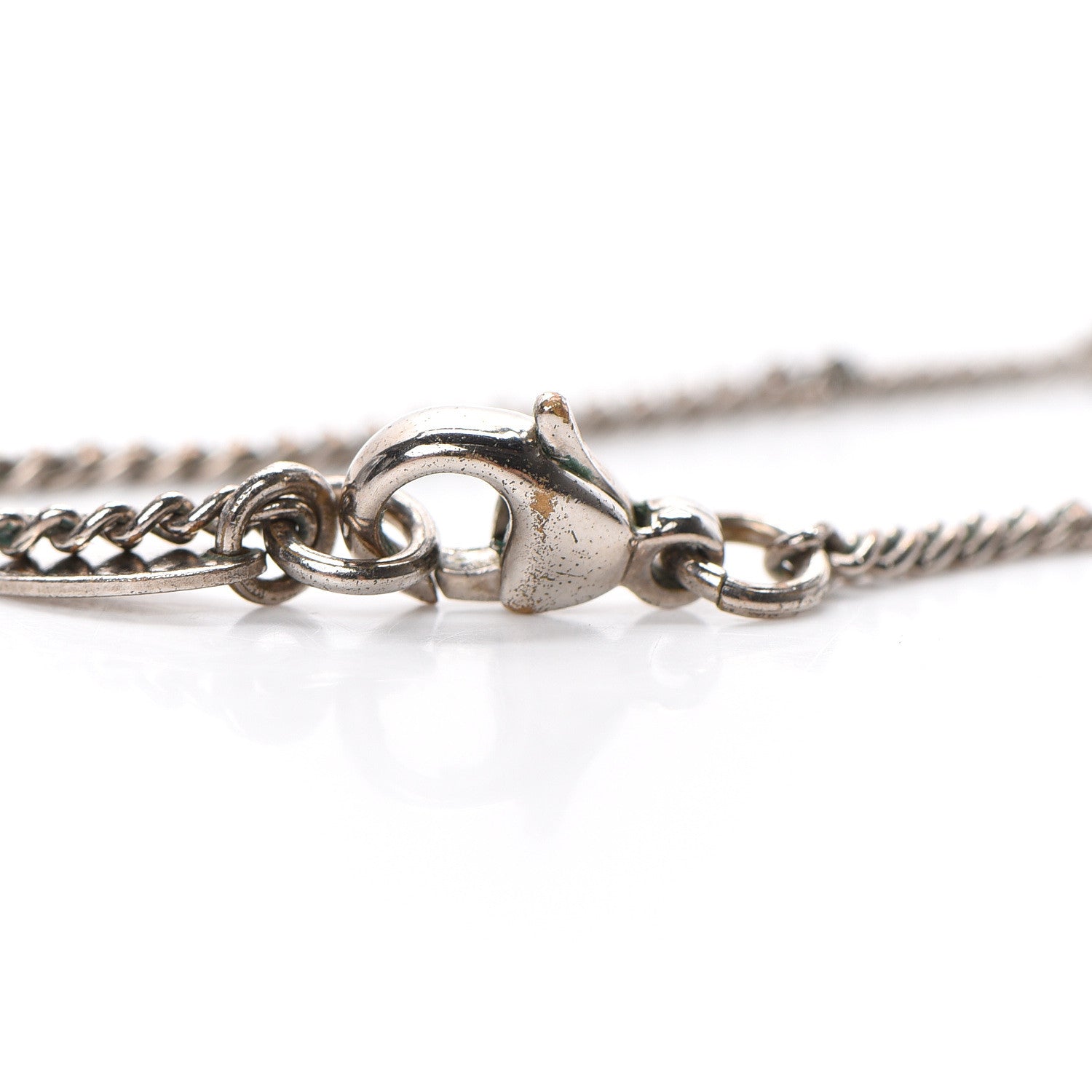Chanel Baguette Crystal CC Necklace Light Gold 5 of 7
