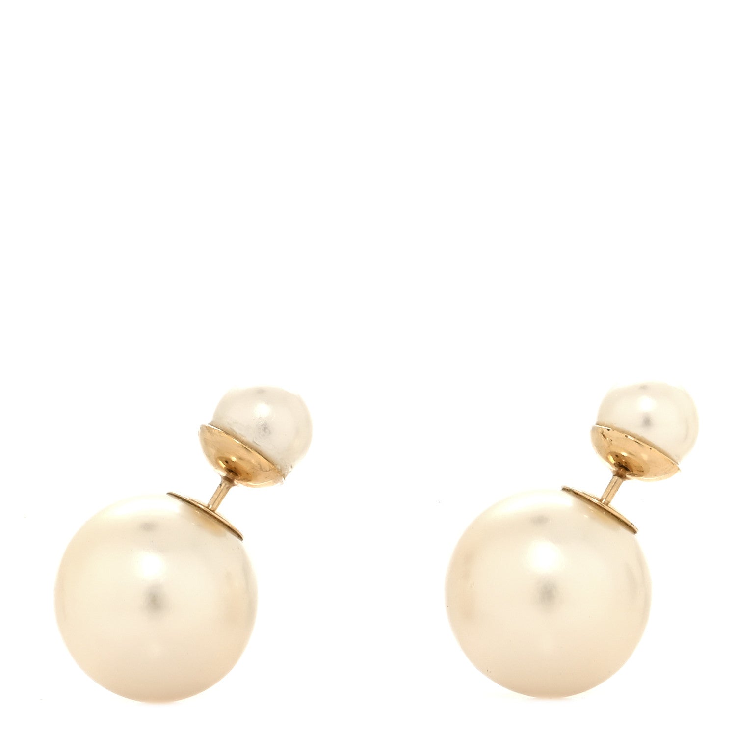 Christian Dior Pearl Mise En Dior Tribal Earrings Gold 1 of 5