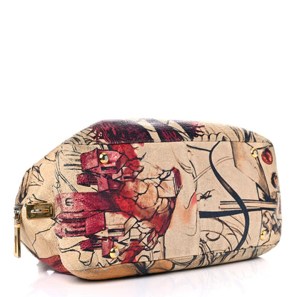 Prada X JAMES JEAN Cervo Lux Fairy Print Top Handle Satchel Prugna 3 of 27