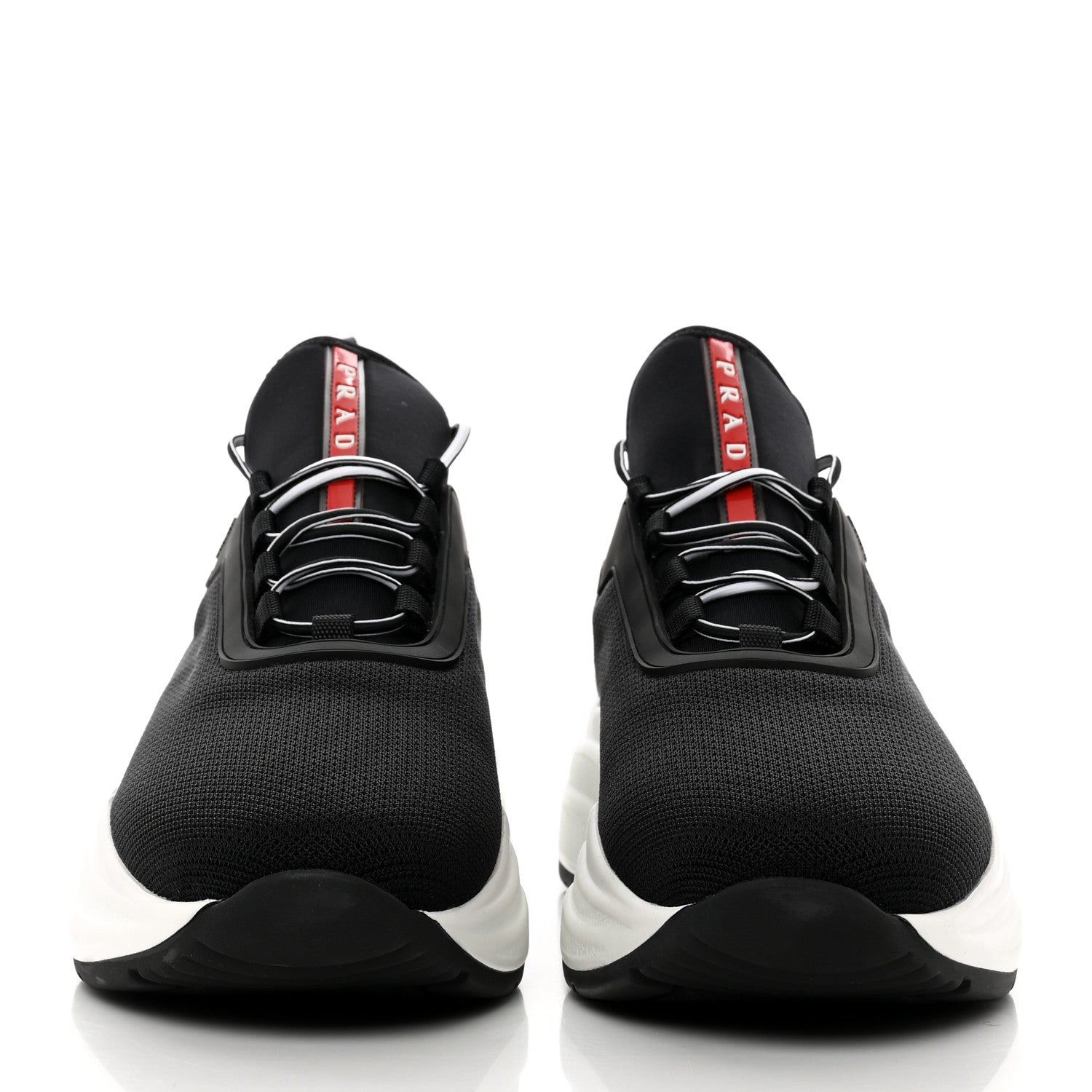Prada Mesh Neoprene America's Cup 45mm Sneakers 40.5 Black White 2 of 8