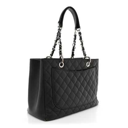 Chanel Caviar Quilted Grand Shopping Tote GST Dark Grey 3 of 22