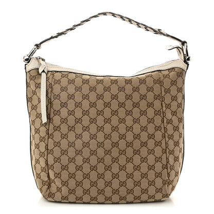 Gucci Monogram Bamboo Bar Medium Hobo Off White 1 of 11