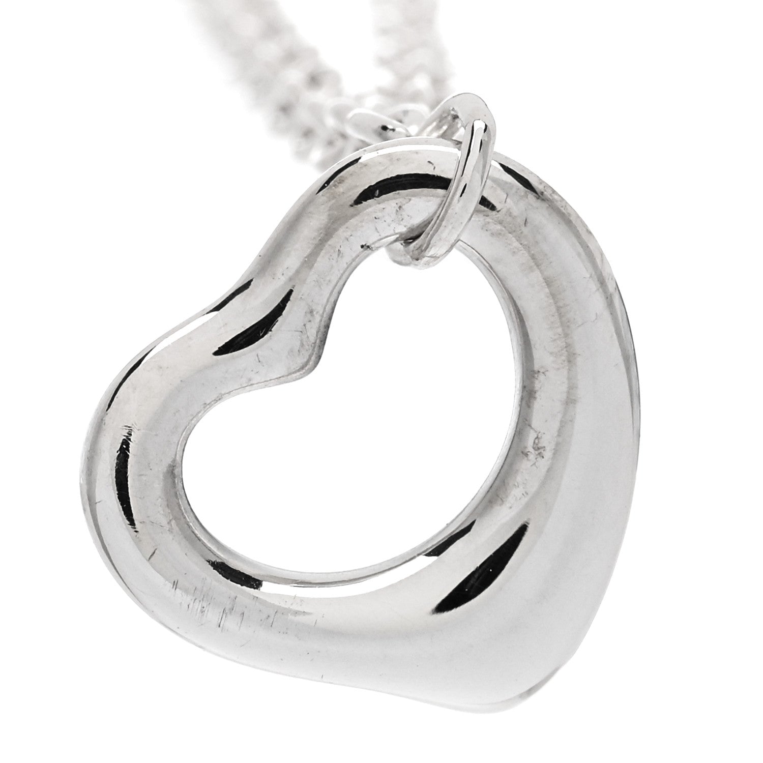 Tiffany Sterling Silver Elsa Peretti Open Heart Charm Bracelet 6 of 6