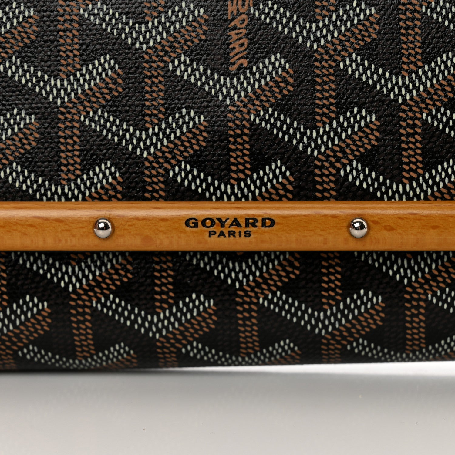 Goyard Goyardine Monte Carlo Bois Clutch Black 6 of 7