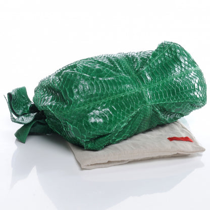 Valentino Garavani Python Large Nuage Bow Hobo Emerald 4 of 5