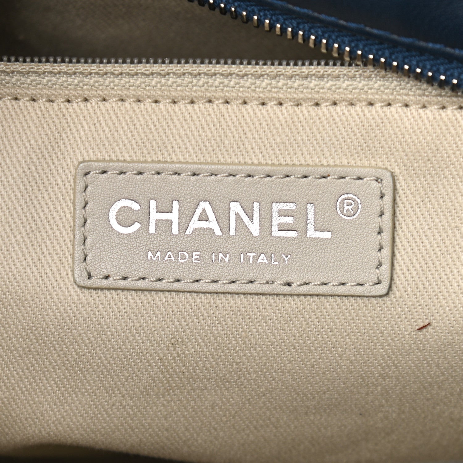 Chanel Calfskin Quilted In The Business North South Tote Blue 6 of 12