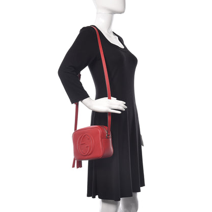Gucci Pebbled Calfskin Small Soho Disco Bag Tabasco Red 2 of 9