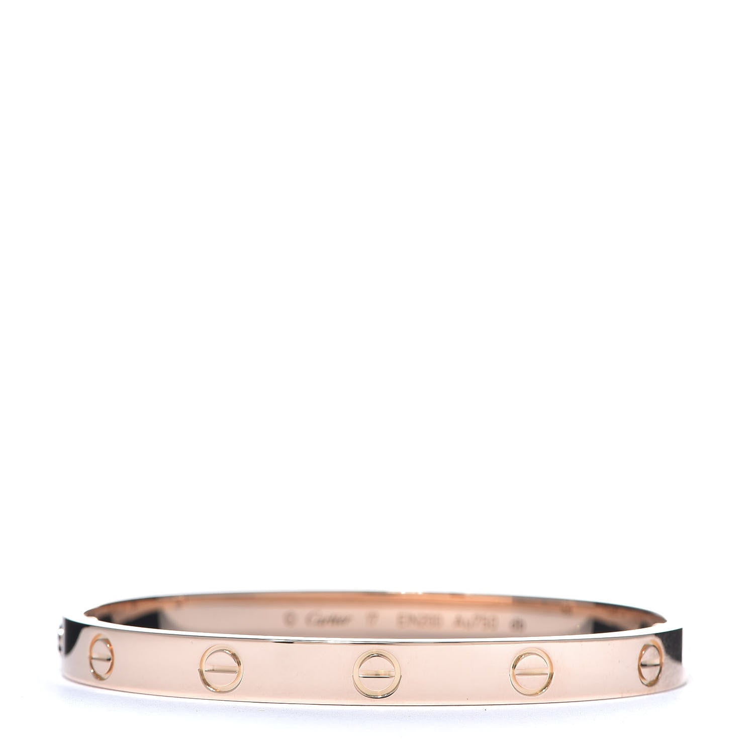 Cartier 18K Pink Gold LOVE Bracelet 17 1 of 7