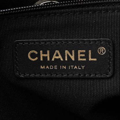 Chanel Cotton Crochet Large Deauville Tote Black Beige 6 of 10