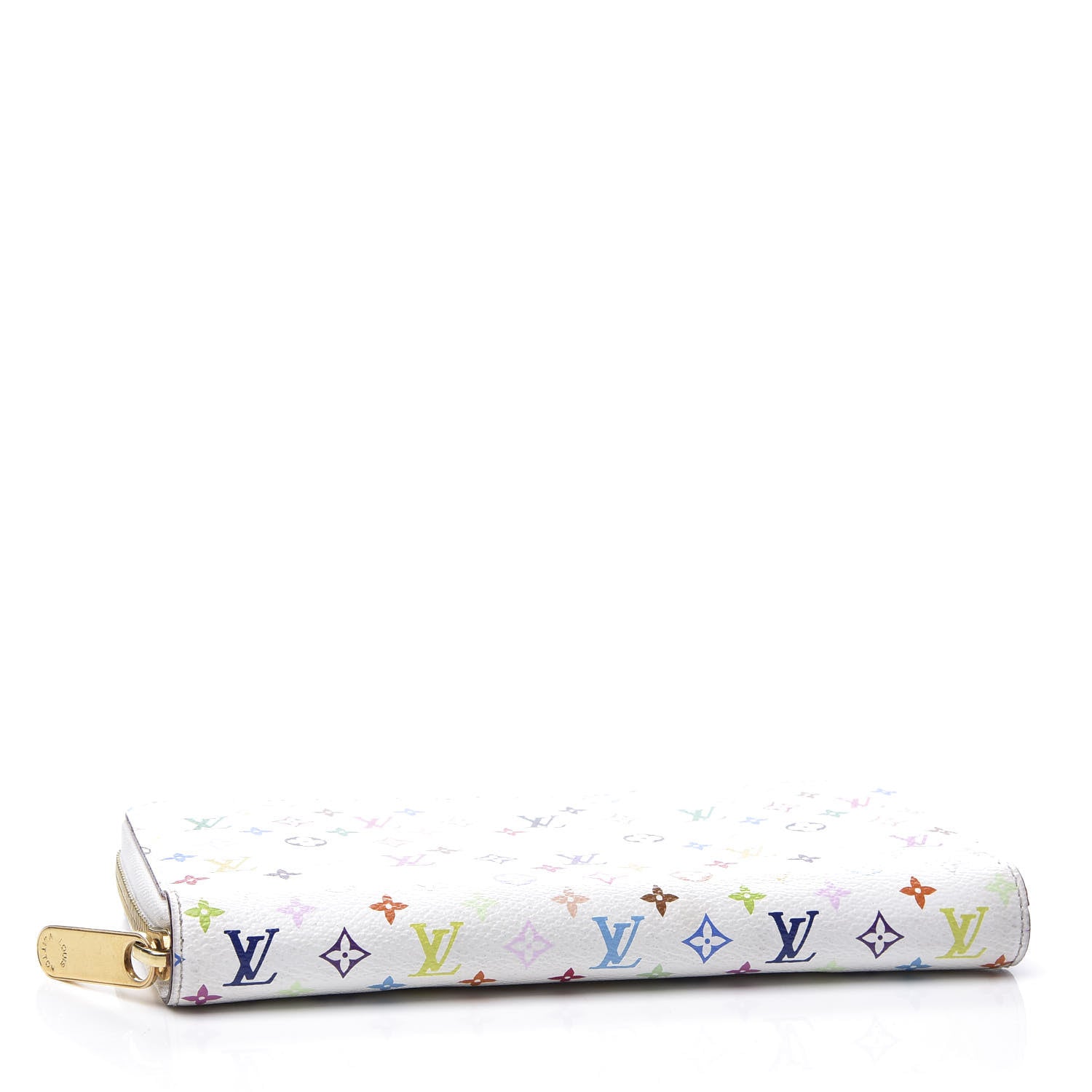 Louis Vuitton Monogram Multicolor Zippy Wallet White Litchi 3 of 8
