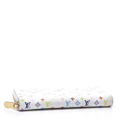 Louis Vuitton Monogram Multicolor Zippy Wallet White Litchi 3 of 8
