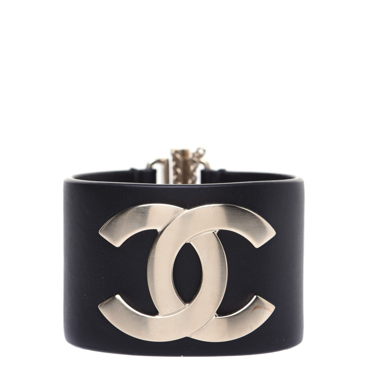 Calfskin CC Wide Cuff Black