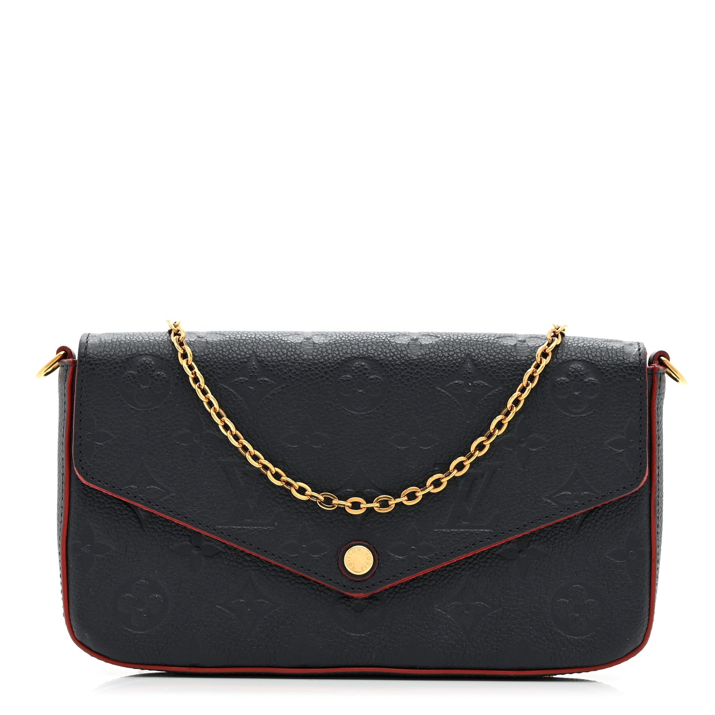 Empreinte Pochette Felicie Chain Wallet Marine Rouge