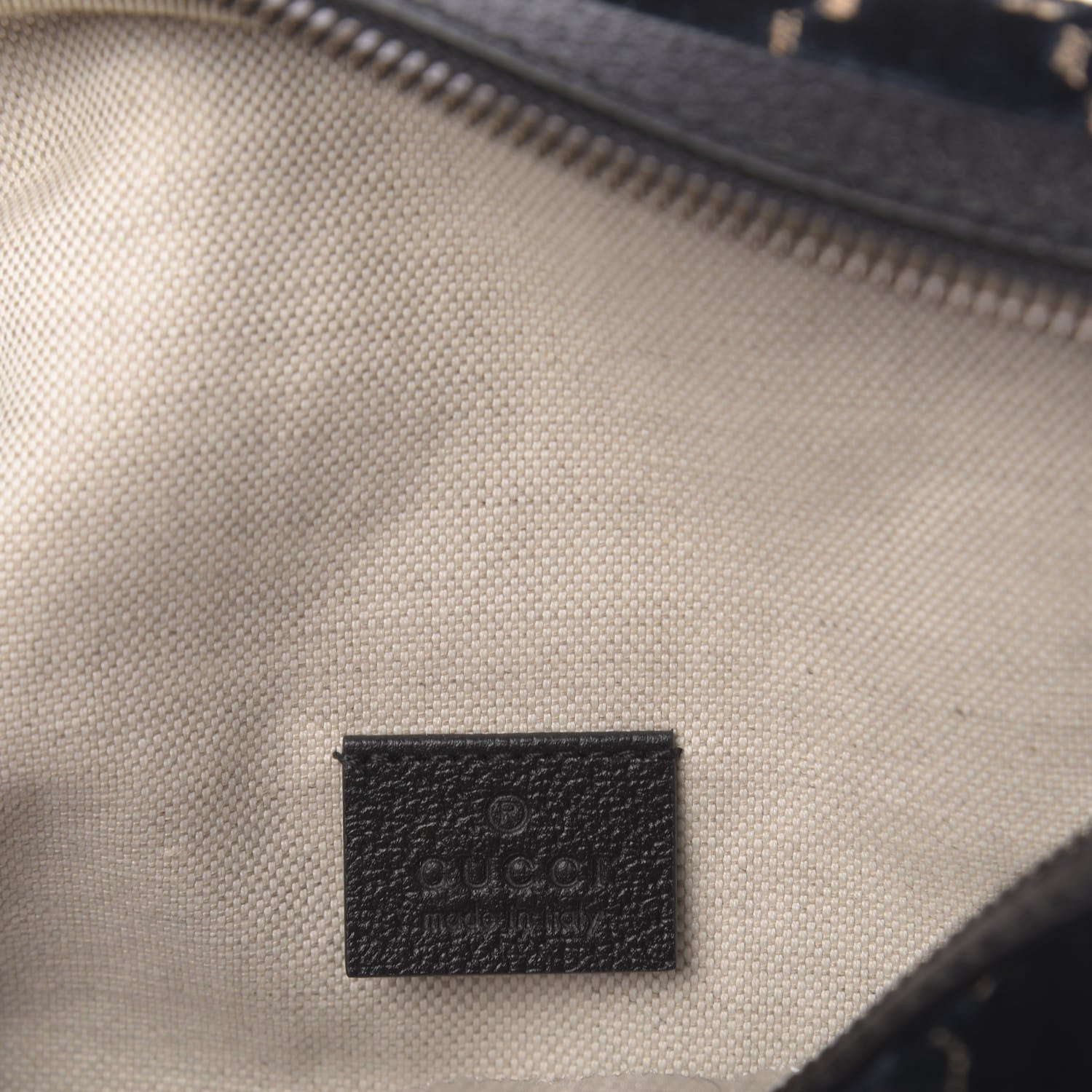 Gucci Velvet GG Monogram Web Belt Bag Blue Beige 6 of 10