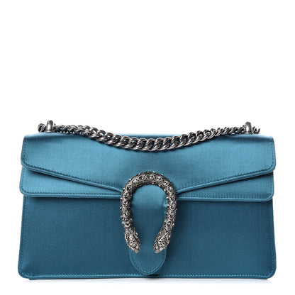 Gucci Satin Silk Crystal Small Dionysus Shoulder Bag Turchese Black Diamond 1 of 14
