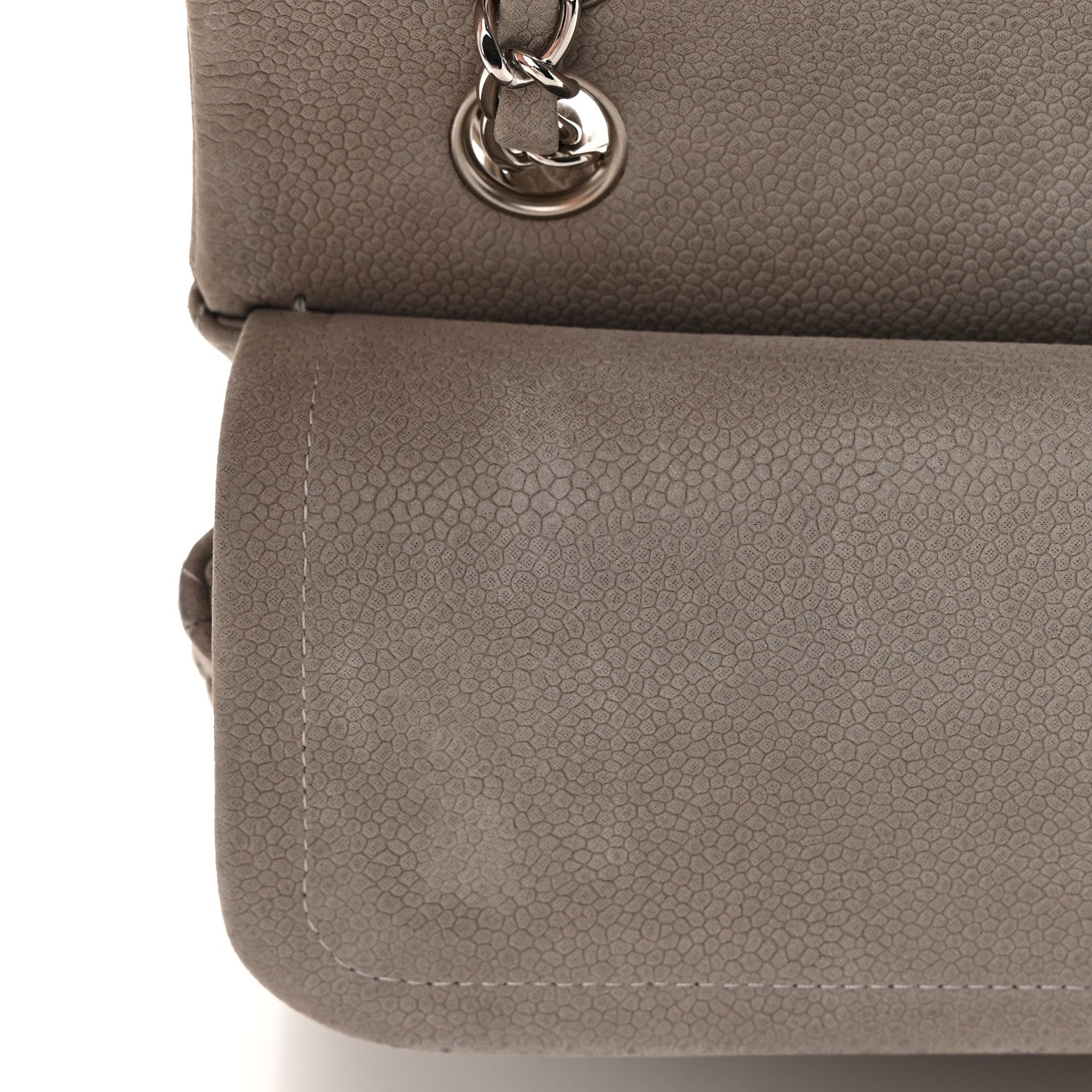 Chanel Iridescent Caviar Quilted Medium Double Flap Grey 12 of 16