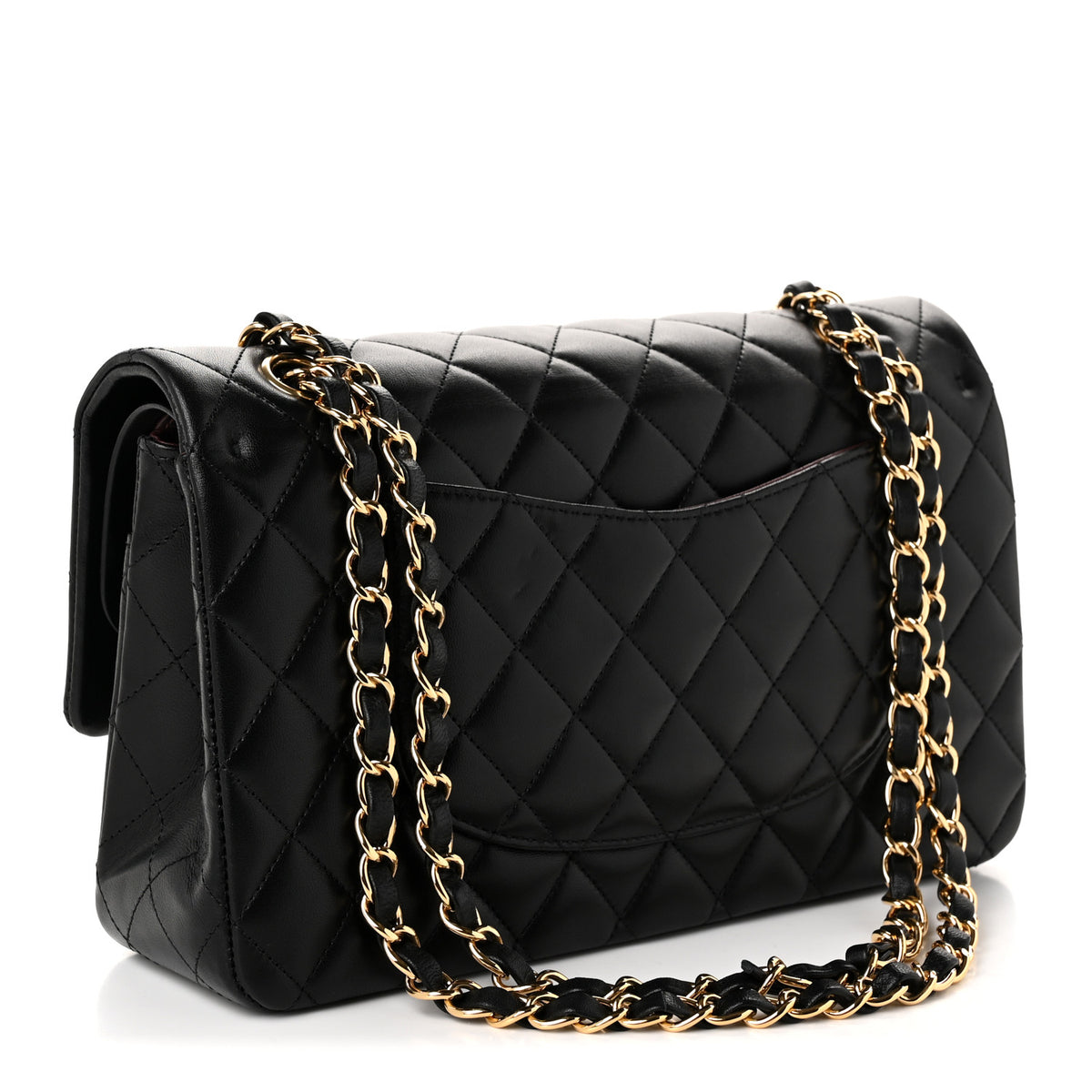 Chanel Lambskin Quilted Medium Double Flap Black 2 of 10