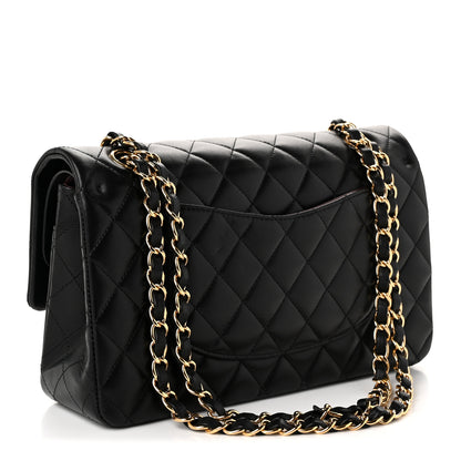 Chanel Lambskin Quilted Medium Double Flap Black 2 of 10