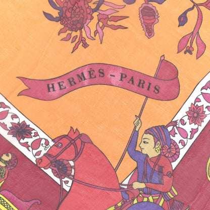 Hermes Mousseline Silk Fantaisies Indiennes Shawl 140 3 of 6
