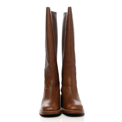 Gucci GG Monogram Calfskin Lola Tall Boots 39 Beige Ruggine Cuir 4 of 13