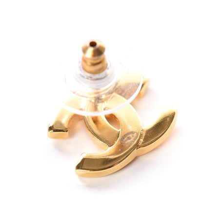 Chanel Metal Paris Button Earrings Gold 4 of 5