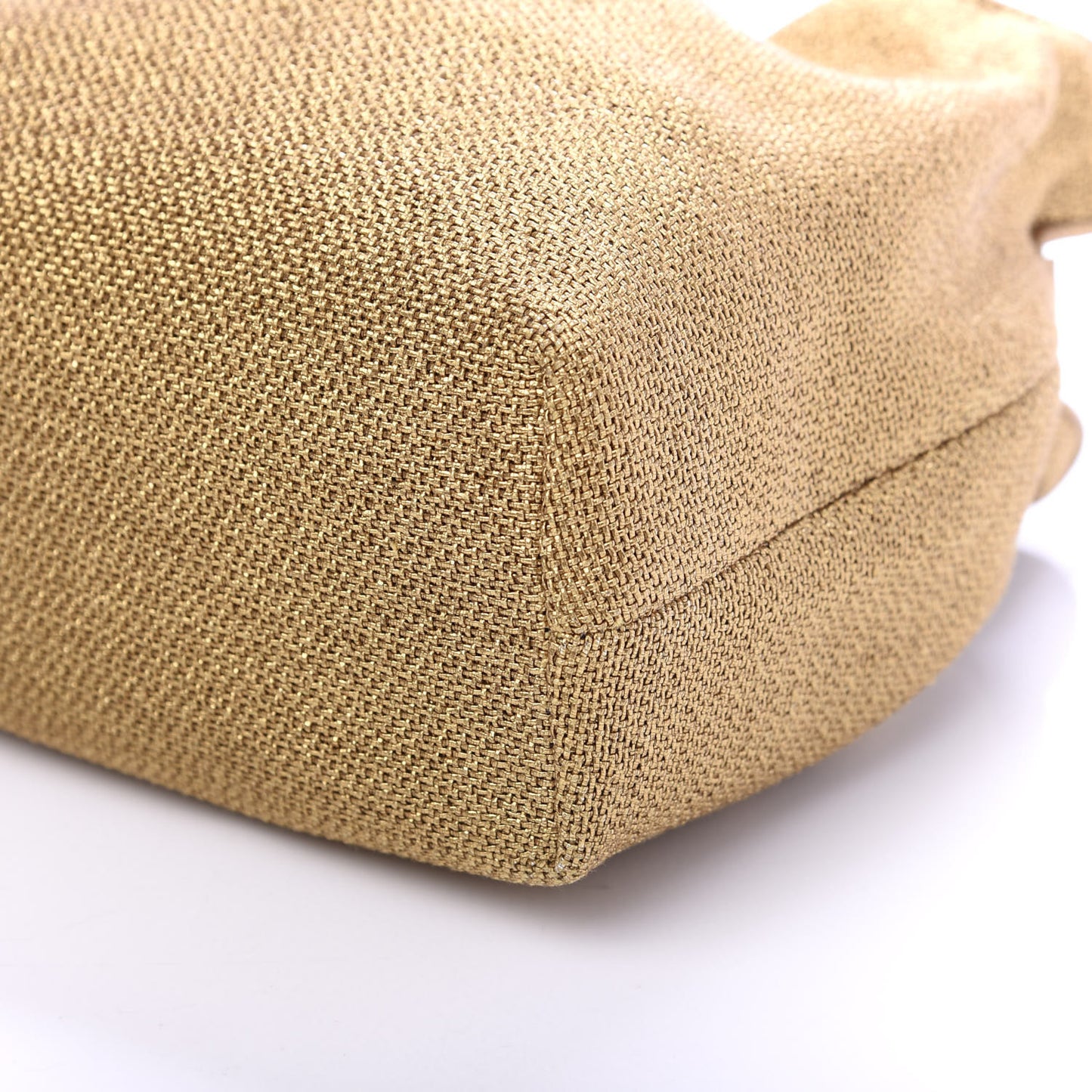 Metallic Canvas Maris Pearl Beaded Mini Tote Gold